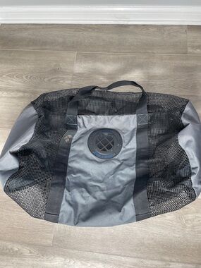 Oceanic Dive Cargo Mesh Utility Tote Bag in Charcoal Gray